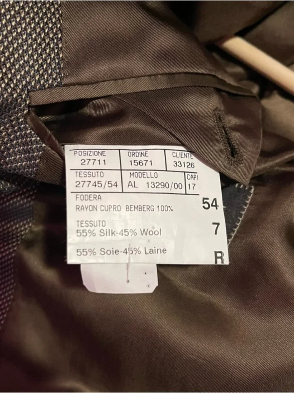 Canali Brown Label Silk Wool Sport Coat Brown Sheen Italy Luxury Blazer Men’s 44